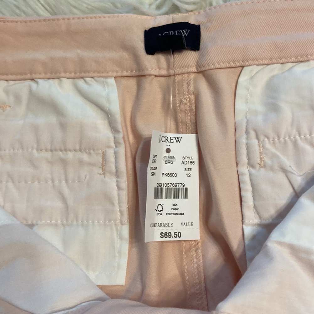 J.Crew Women’s Pants size 12 pink color brand new with tag - Picture 6 of 12